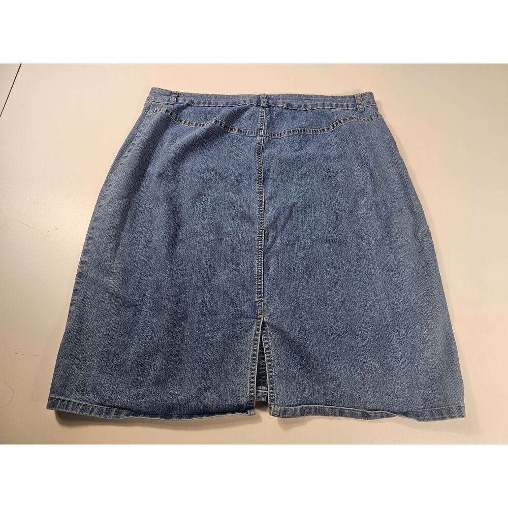 Vintage Full front button down avenue blues size 14 denim skirt ^ - Picture 2 of 5